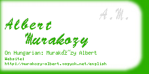 albert murakozy business card